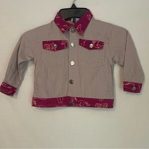 Young Colors kids girls light weight jacket with purple accents size 3